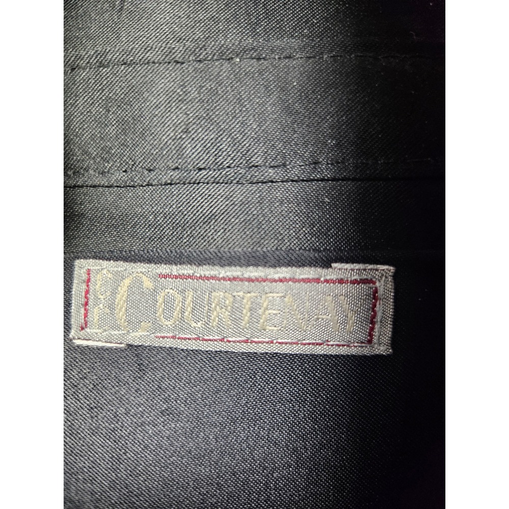 COURTENAY Vintage Black Velvet Quilted Stitched Gold Trim Evening Crossbody Bag - Picture 5 of 5